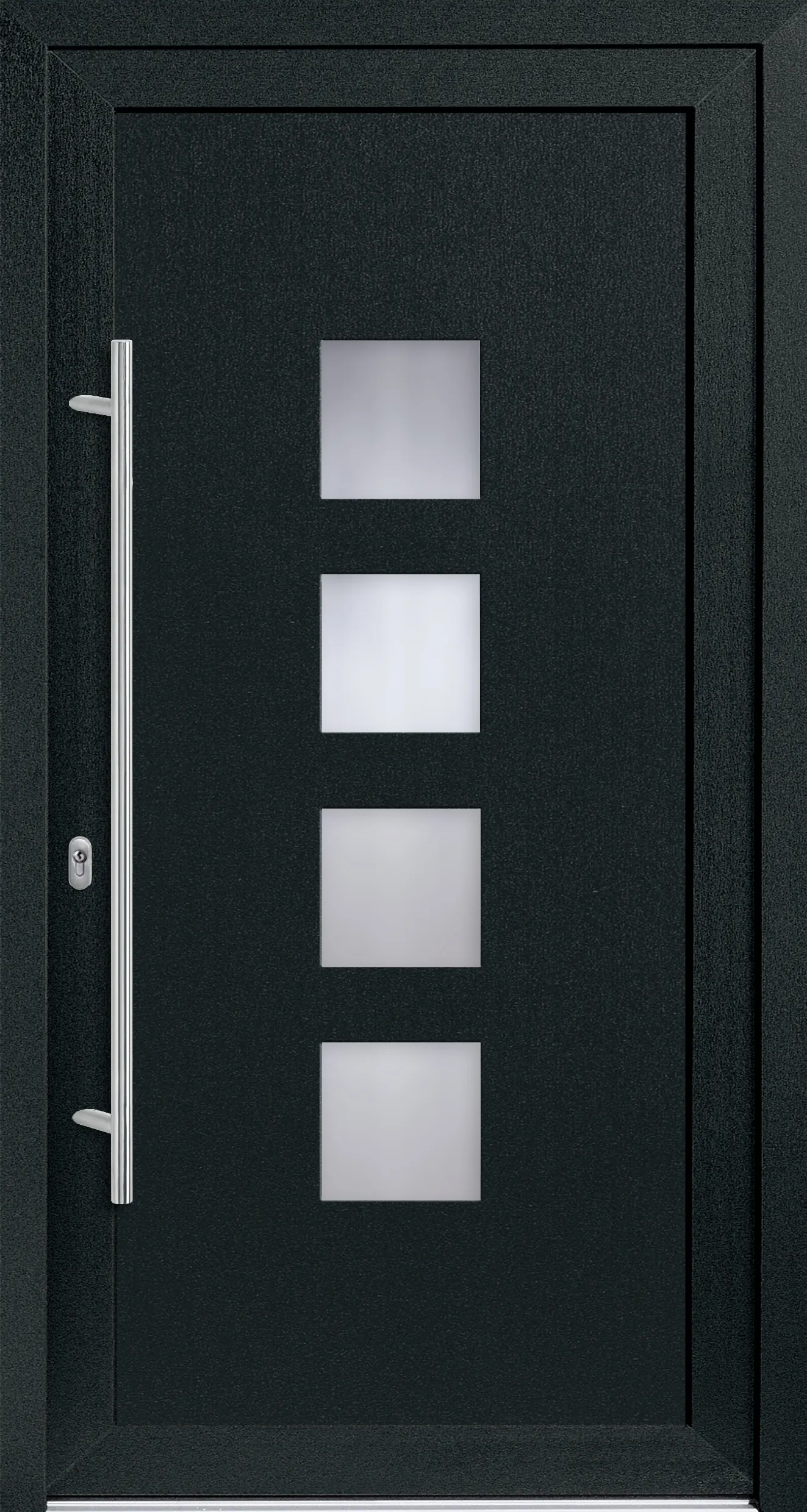 Haustür Modell Nord 12 in Anthrazitgrau, Glasmotiv 5504-50 über 1200 mm
