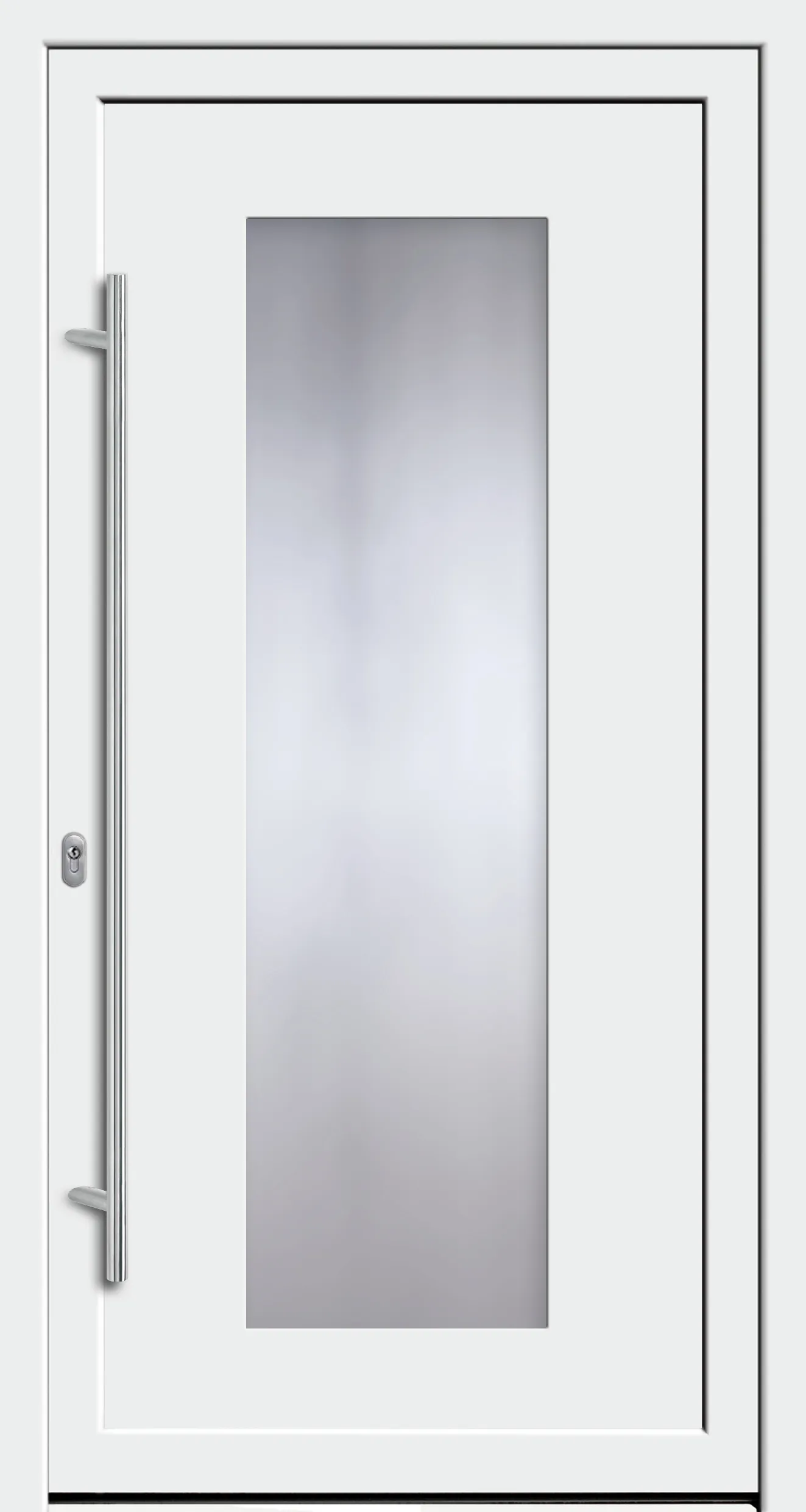 Haustür Modell Nord 13 in Weiß, Glasmotiv 5570-50 über 1400 mm