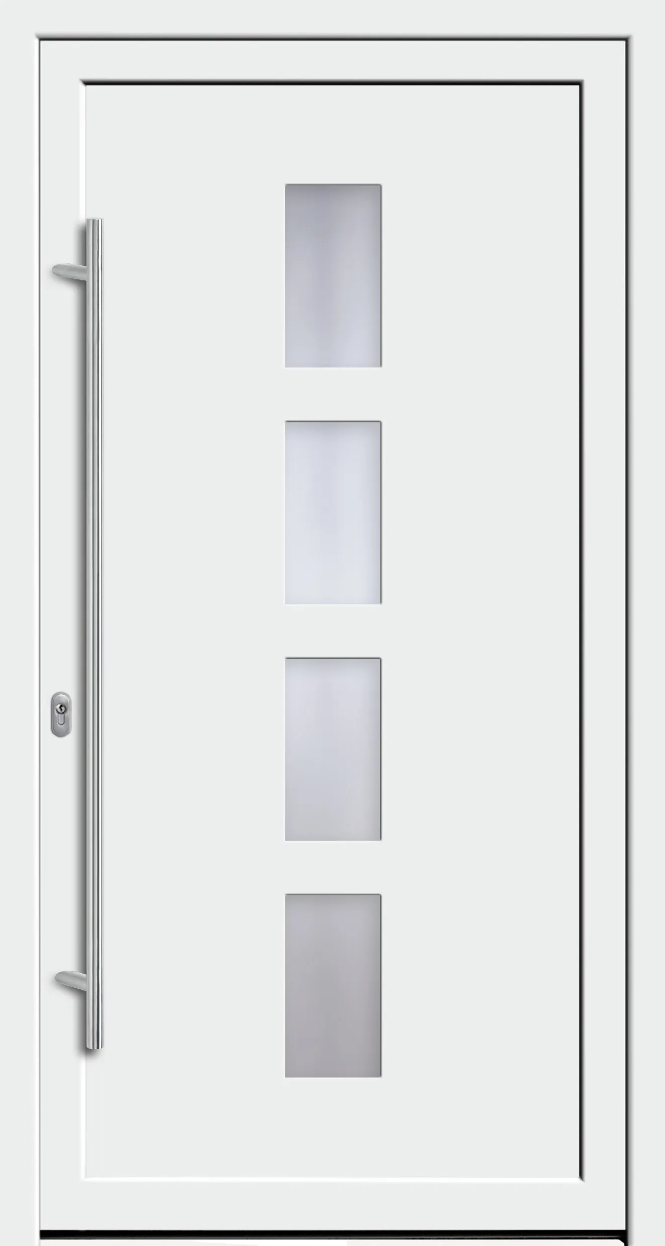 Haustür Modell Nord 14 in Weiß, Glasmotiv 5173-50 über 1400 mm