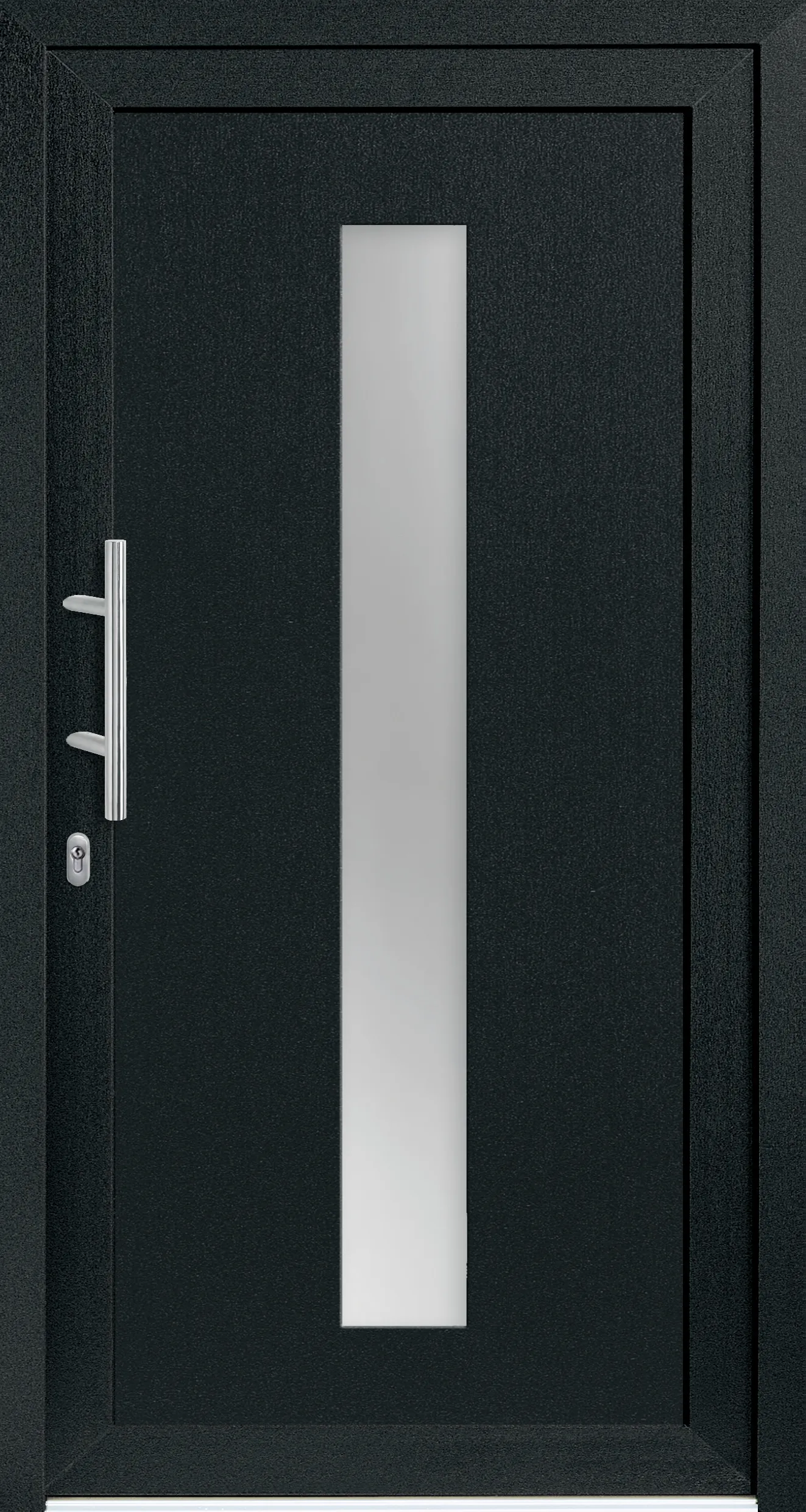 Haustür Modell Süd 21 in Anthrazitgrau, Glasmotiv 5177-50 über 400 mm