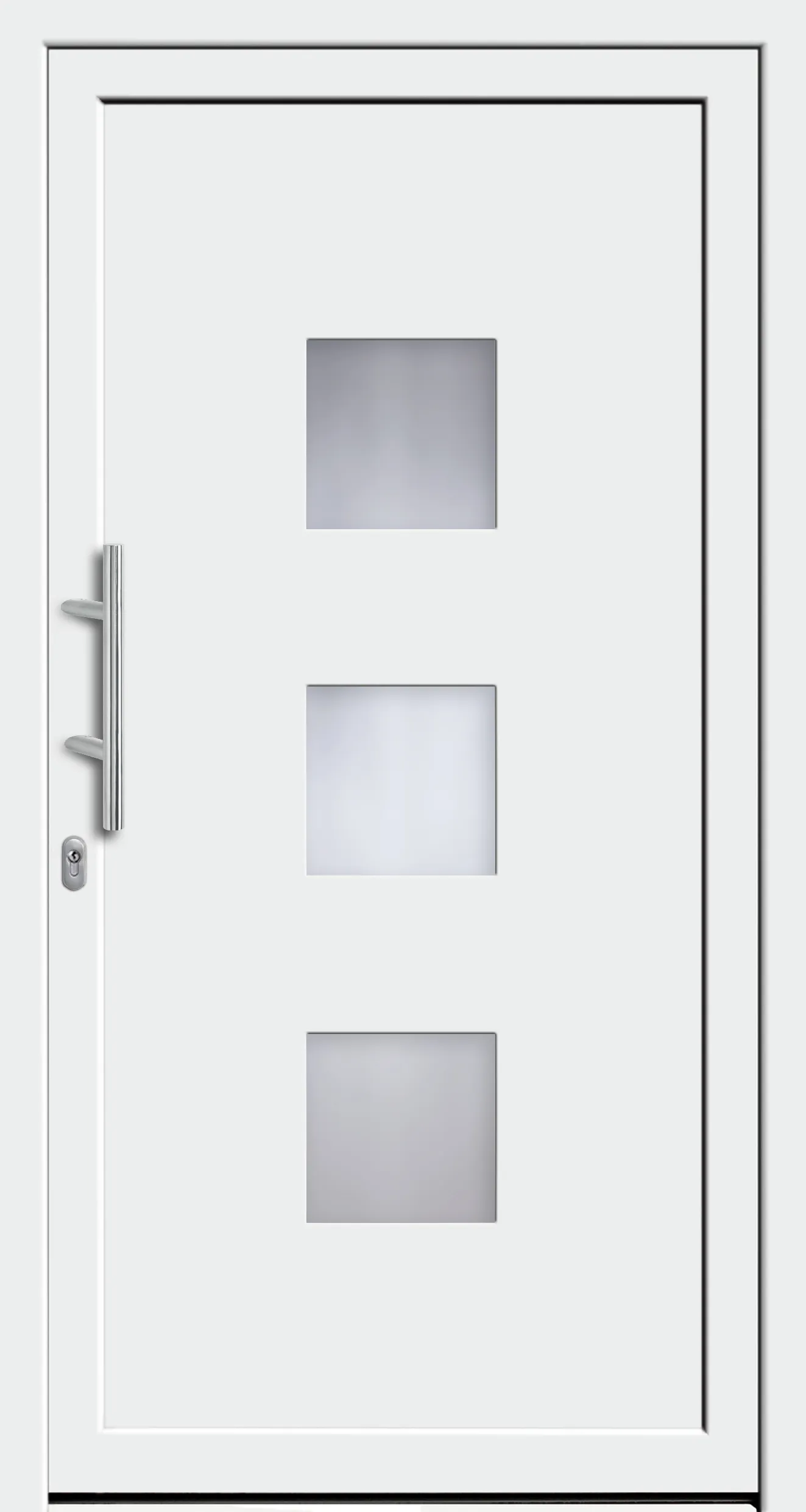 Haustür Modell Süd 23 in Weiß, Glasmotiv 5418-50 über 400 mm